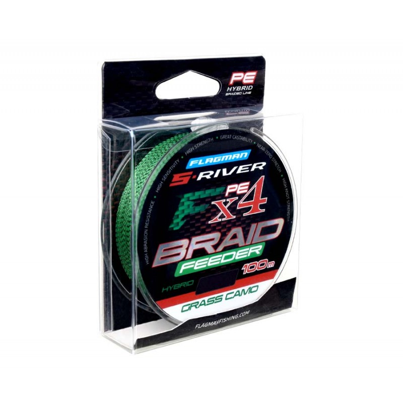 S-River Braid PE Hybrid F4 Feeder 100м Grass Camo 1