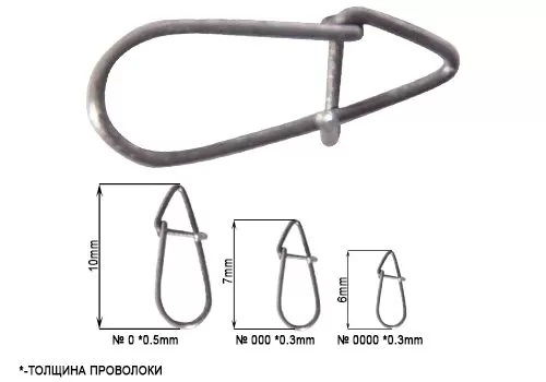 Карабин Nano Snap №000 10 шт1