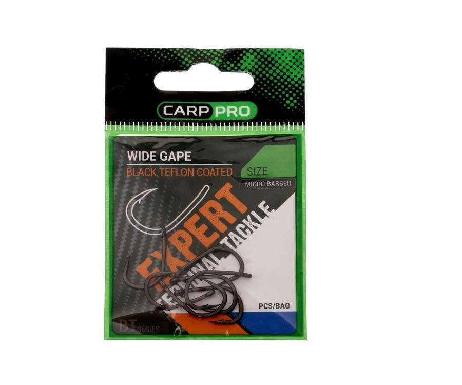 Крючок Carp Pro Black Teflon Wide Gape №8 1 Крючок Carp Pro Black Teflon Wide Gape №8 1