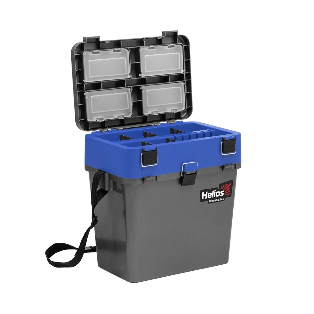 Ящик Helios рыболовный зимний серый-синий HS-IB-19-GB  2