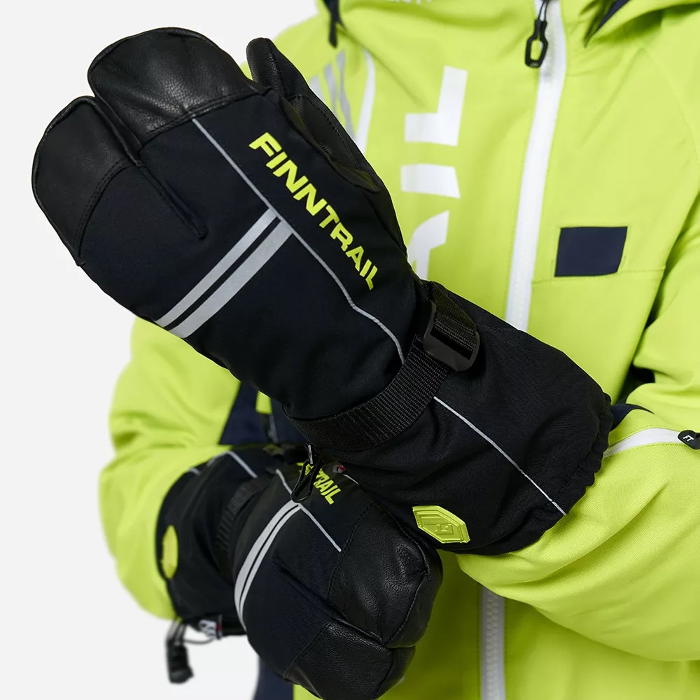 ПЕРЧАТКИ FINNTRAIL LOBSTER GRAPHITEYELLOW2