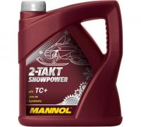 Mасло 2-х тактное Snowpower 4л, синтетика, для снегоходов MANNOL
