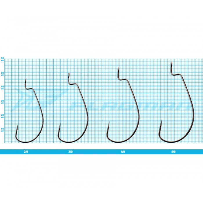 Крючки Flagman Worm Trophy Offset 2