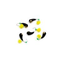 Мормышка вольф. безнасадочная ЯМАН Уралка с отв. с латунной коронкой