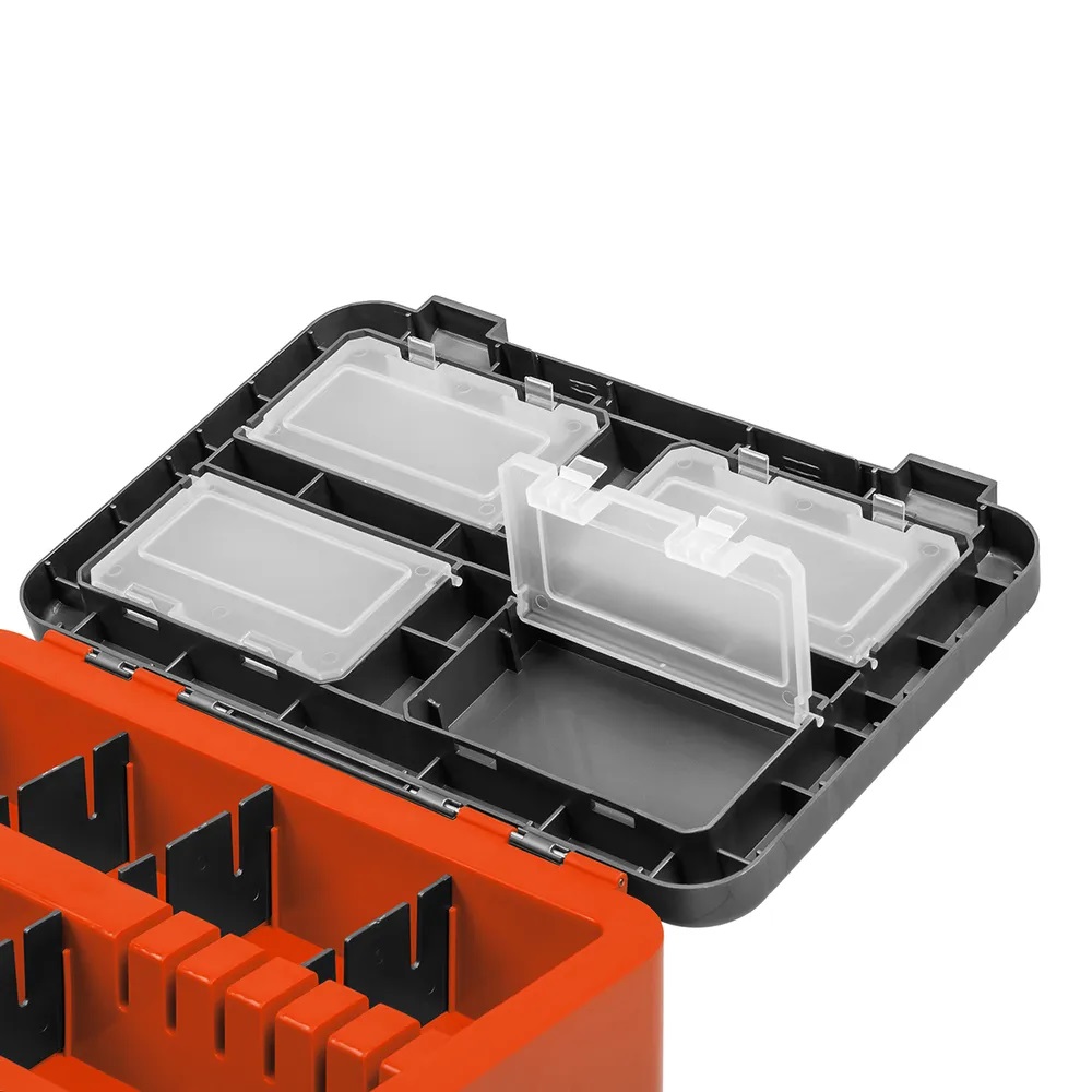 Ящик Helios рыболовный зимний серый-оранжевый HS-IB-19-GO 3