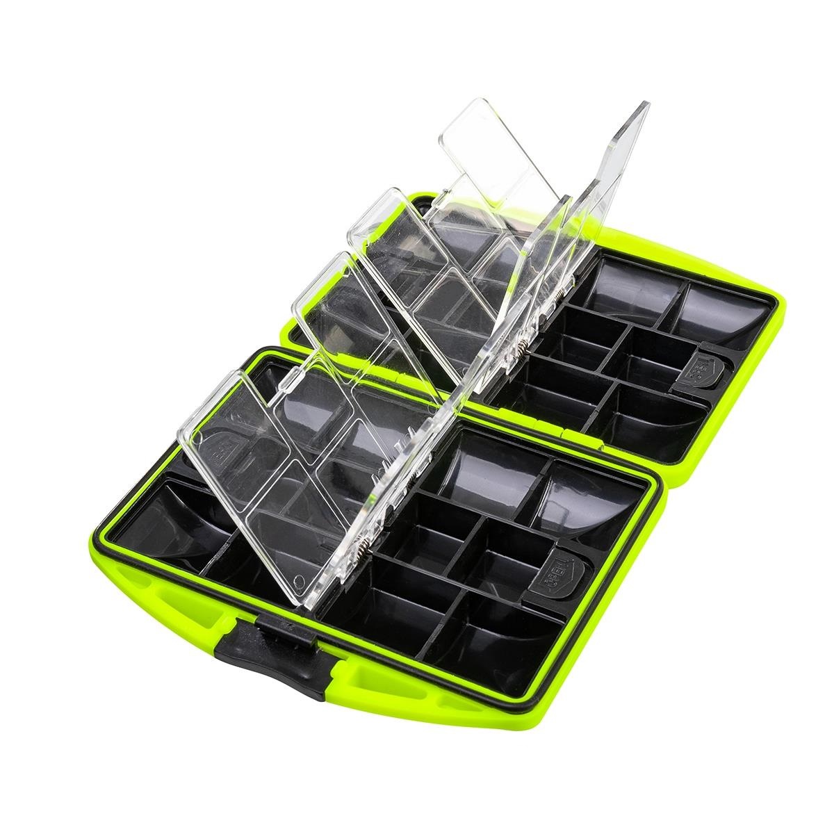 Универсальная пластиковая коробка для рыболовных снастей. Коробка выполнена в форме книжки.1