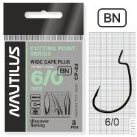 Крючок офсетный Nautilus Offset Cutting Point series Wide Gape Plus CP-33 BC № 6-0
