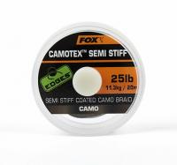 FOX полужесткий поводковый материал в оплетке Camotex Semi-Stiff EDGES 20м 25