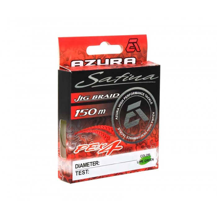 AZURA Шнур плетеный Safina PE Х4 II 150м Lime Green