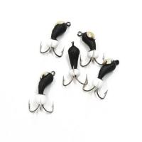 Мормышка ЯМАН вольф. б-н Черт-банан с петлей с латунной коронкой цв. в асс-те