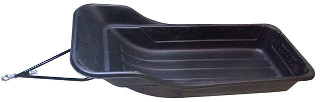 Санки-волокуши с демпферным устройством и отбойником