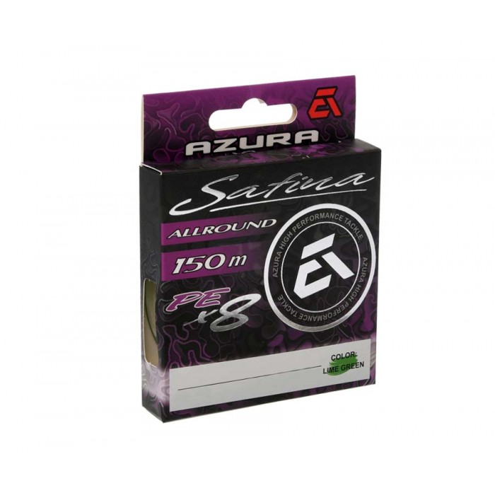 AZURA Шнур плетеный Safina PE Х8 150м Lime Green