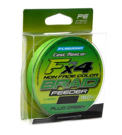 FLAGMAN Шнур Cast Master Feeder Braid F4 150м Fluo Green 1