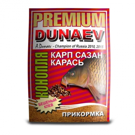 Прикорм DUNAEV PREMIUM 1кг Карп-Сазан Конопля