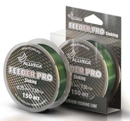 Леска монофильная ALLVEGA Feeder Pro 150м 0,25мм