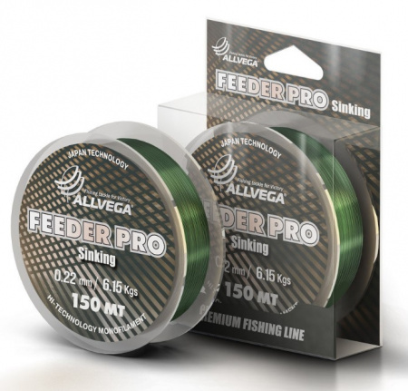 Леска монофильная ALLVEGA Feeder Pro 150м 0,22мм